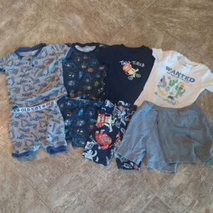 Boys PJ Short Sleeve/Shorts Sets Lot 18-24M